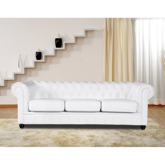 Fine Mod Imports Chestfield Sofa, White