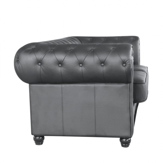 Fine Mod Imports Chestfield Loveseat, Black