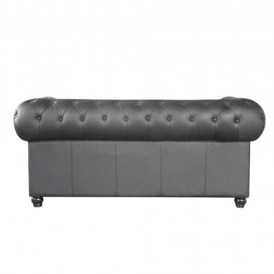 Fine Mod Imports Chestfield Loveseat, Black