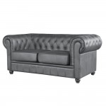 Fine Mod Imports Chestfield Loveseat, Black