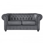 Fine Mod Imports Chestfield Loveseat, Black