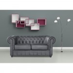 Fine Mod Imports Chestfield Loveseat, Black
