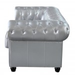 Fine Mod Imports Chestfield Loveseat, Silver