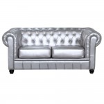 Fine Mod Imports Chestfield Loveseat, Silver