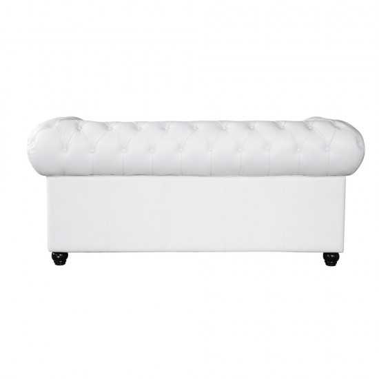 Fine Mod Imports Chestfield Loveseat, White