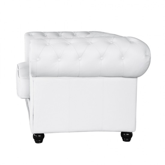 Fine Mod Imports Chestfield Loveseat, White