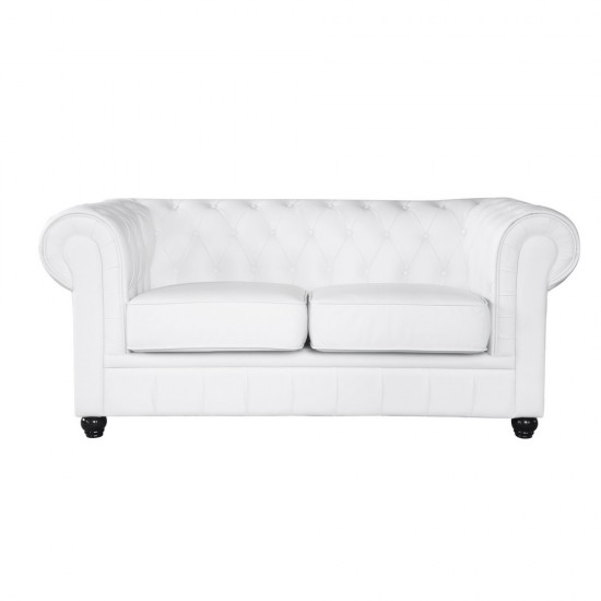 Fine Mod Imports Chestfield Loveseat, White