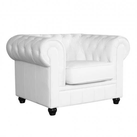 Fine Mod Imports Chestfield Chair, White