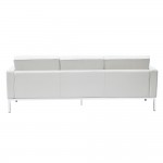 Fine Mod Imports Button Sofa in Leather, White