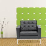 Fine Mod Imports Button Arm Chair in Leather, Black