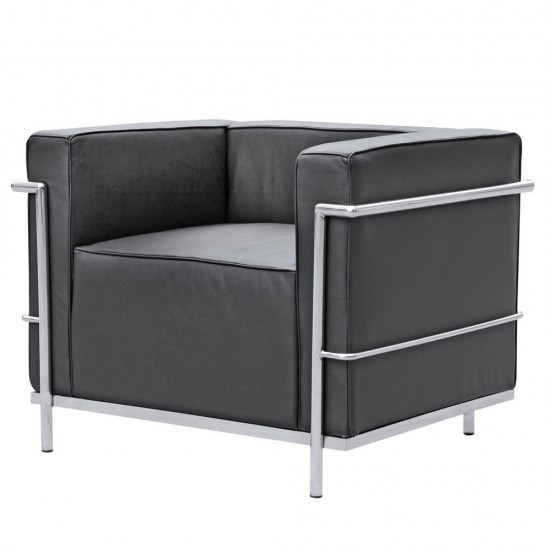 Fine Mod Imports Grand Lc3 Chair, Black