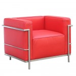 Fine Mod Imports Grand Lc3 Chair, Red