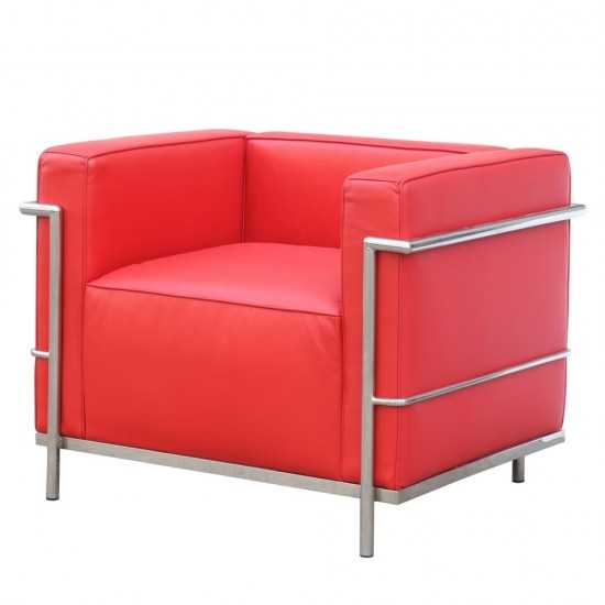 Fine Mod Imports Grand Lc3 Chair, Red