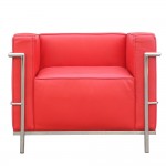 Fine Mod Imports Grand Lc3 Chair, Red