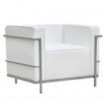 Fine Mod Imports Grand Lc3 Chair, White