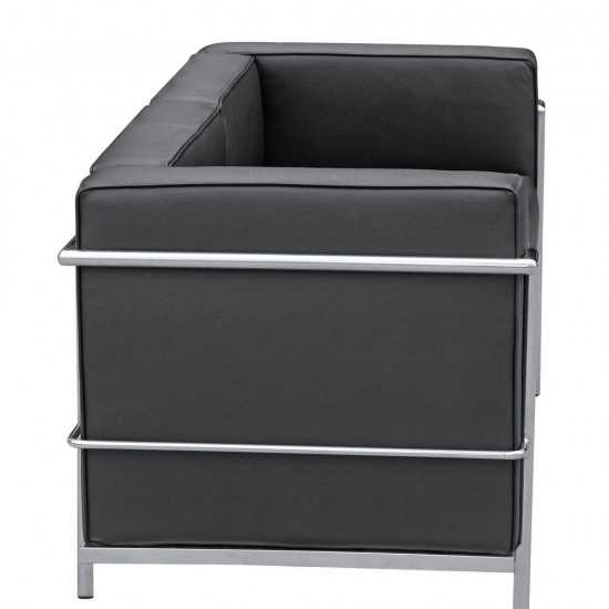 Fine Mod Imports Grand Lc3 Loveseat, Black