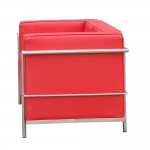 Fine Mod Imports Grand Lc3 Loveseat, Red
