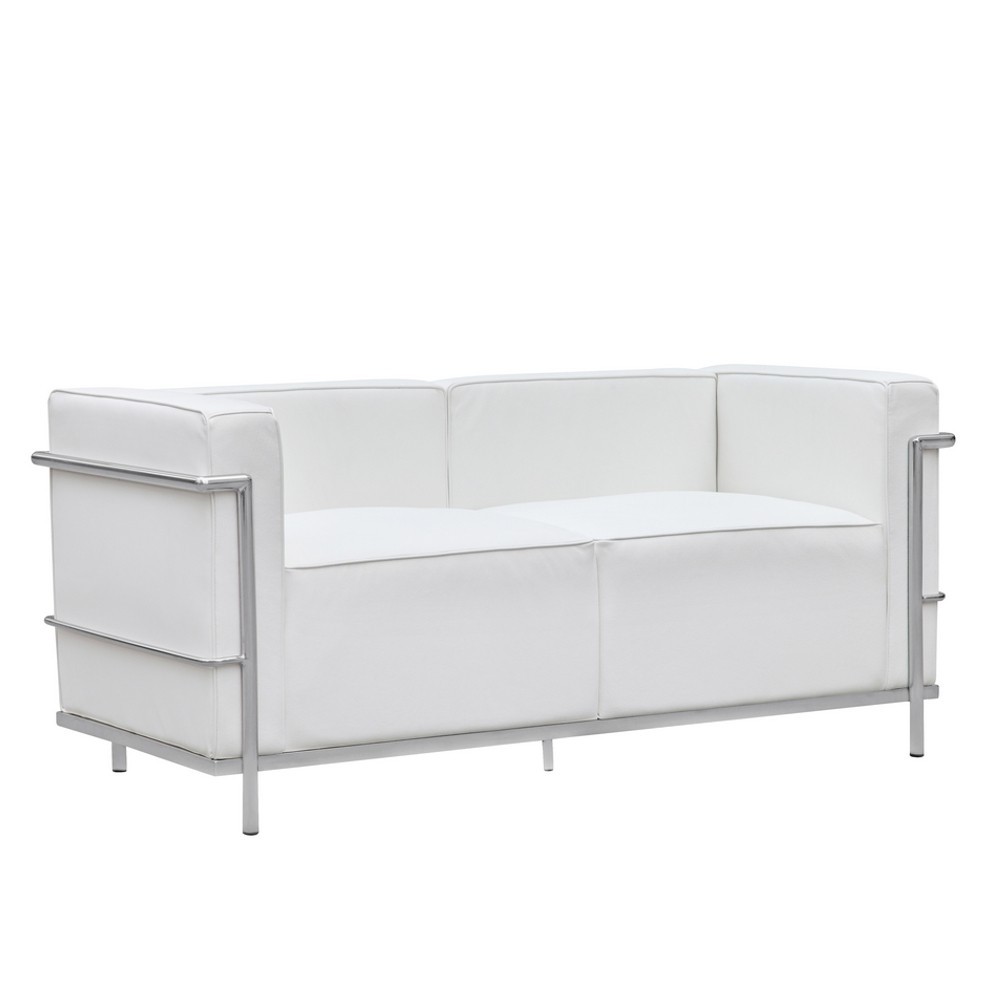 Fine Mod Imports Grand Lc3 Loveseat, White