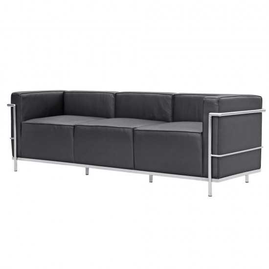 Fine Mod Imports Grand Lc3 Sofa, Black