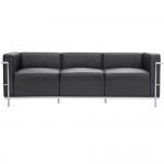 Fine Mod Imports Grand Lc3 Sofa, Black