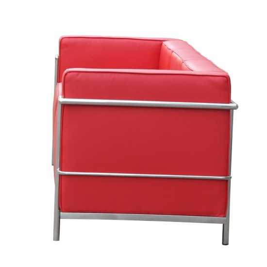 Fine Mod Imports Grand Lc3 Sofa, Red