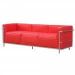 Fine Mod Imports Grand Lc3 Sofa, Red