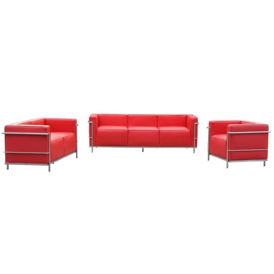 Fine Mod Imports Grand Lc3 Sofa, Red