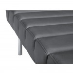 Fine Mod Imports Classic Leather Bench 2 Seater, Black