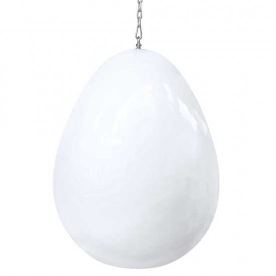 Fine Mod Imports Egg Hanging Chair, White