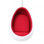 Fine Mod Imports Egg Hanging Chair, White