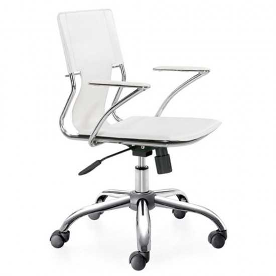 Fine Mod Imports Elegant Office Chair, White