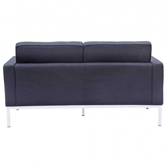 Fine Mod Imports Button Loveseat in Wool, Black