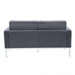 Fine Mod Imports Button Loveseat in Wool, Gray