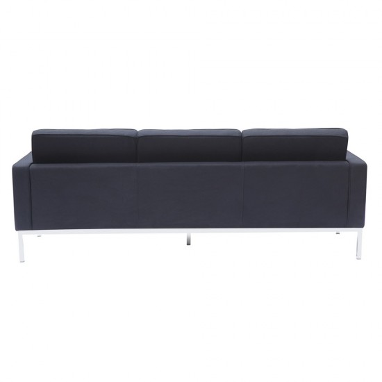 Fine Mod Imports Button Sofa in Wool, Black