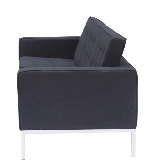 Fine Mod Imports Button Sofa in Wool, Black