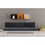 Fine Mod Imports Flat Lc5 Sofa Bed, Black