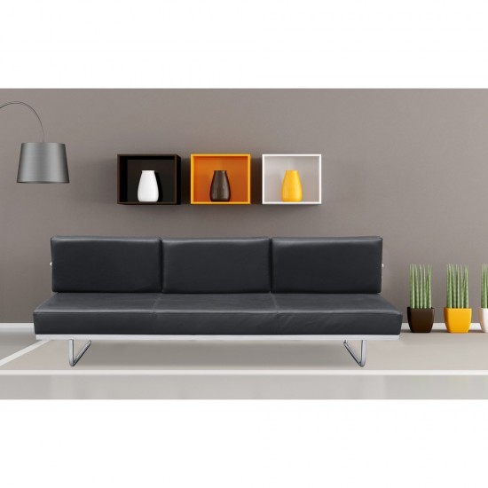 Fine Mod Imports Flat Lc5 Sofa Bed, Black
