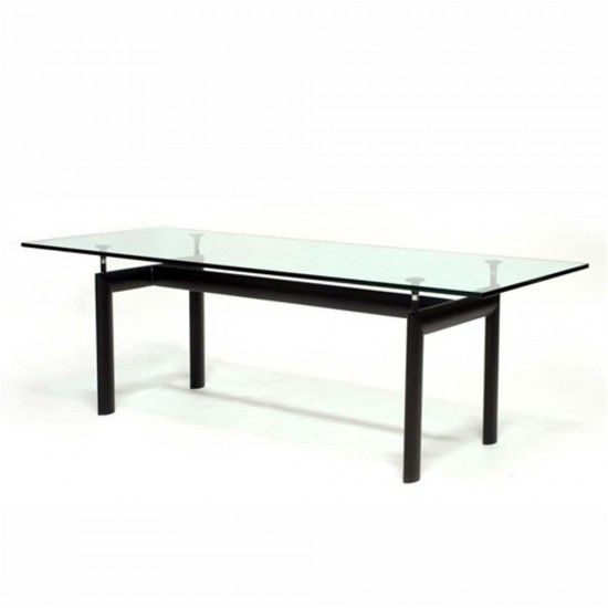 Fine Mod Imports Square Dining Table, Clear
