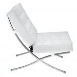 Fine Mod Imports Pavilion Chair in Leather, White