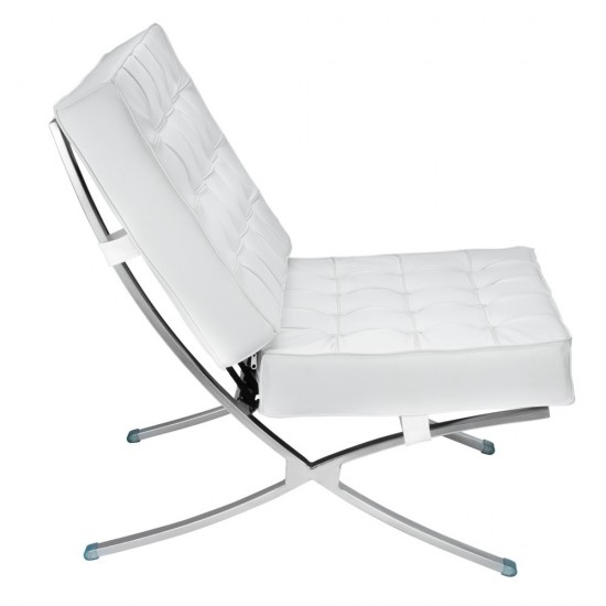 Fine Mod Imports Pavilion Chair in Leather, White