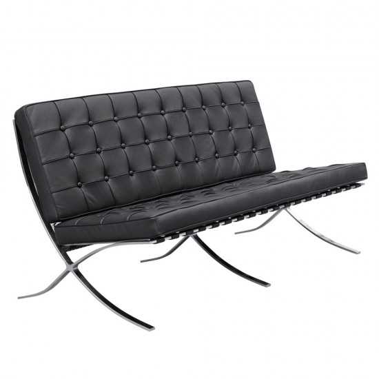 Fine Mod Imports Pavilion Loveseat, Black