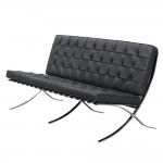 Fine Mod Imports Pavilion Loveseat, Black