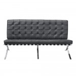 Fine Mod Imports Pavilion Loveseat, Black