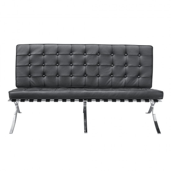 Fine Mod Imports Pavilion Loveseat, Black