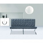 Fine Mod Imports Pavilion Loveseat, Black