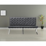 Fine Mod Imports Pavilion Loveseat, Black