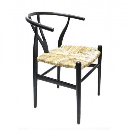 Fine Mod Imports Woodstring Dining Chair, Black