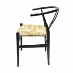 Fine Mod Imports Woodstring Dining Chair, Black