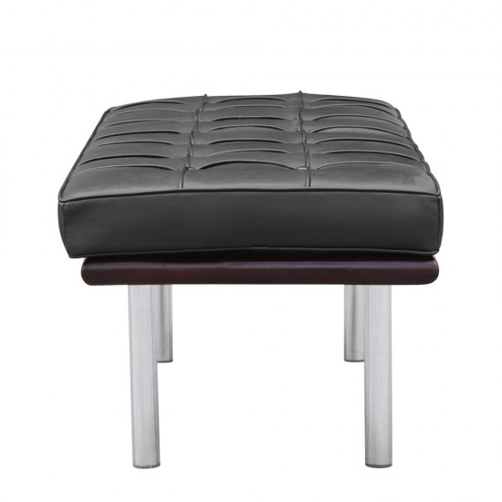 Fine Mod Imports Pavilion Bench 2 Seater, Black