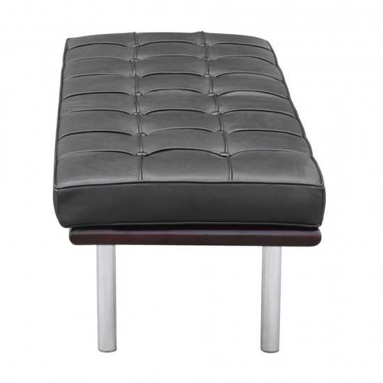 Fine Mod Imports Pavilion Bench 2 Seater, Black